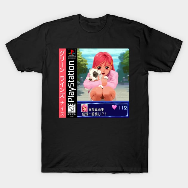 Vaporwave anime aesthetic video game pixel art girl T-Shirt by KinseiNoHime